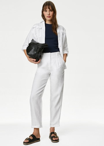 marks and spencer tapered trousers 