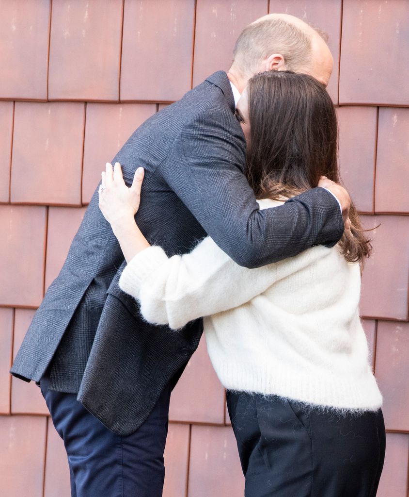 Prince William hugging Lindsey Burrow