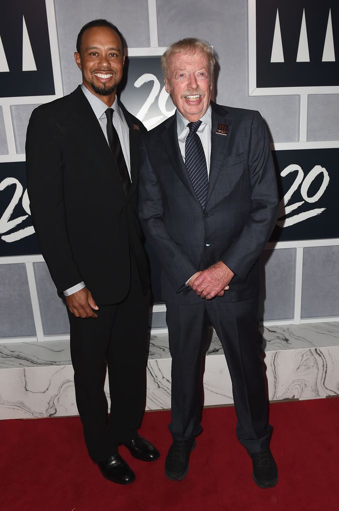 Tiger Woods and Nike co-founder Phil Knight attend the Tiger Woods Foundation's 20th Anniversary Celebration at the New York Public Library on October 20, 2016 in New York City