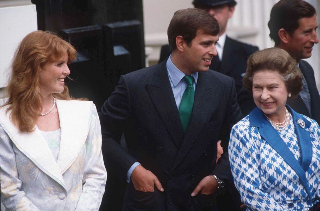 La reine avec le duc et la duchesse d'York