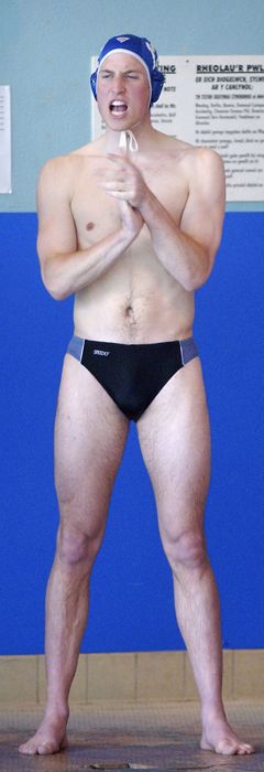 Prince William in his swimming trunks