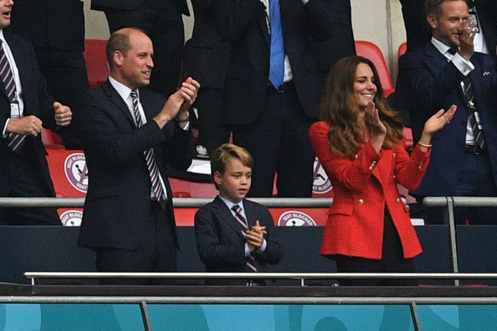 Prince William, Prince George and Catherine clap at Wembley