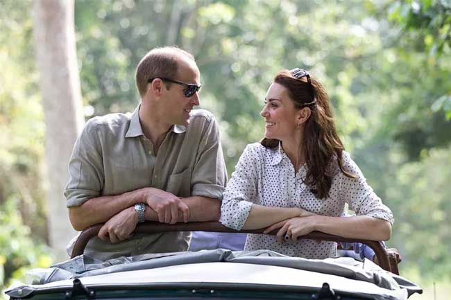 Prince William and Kate on a safari in India in 2016