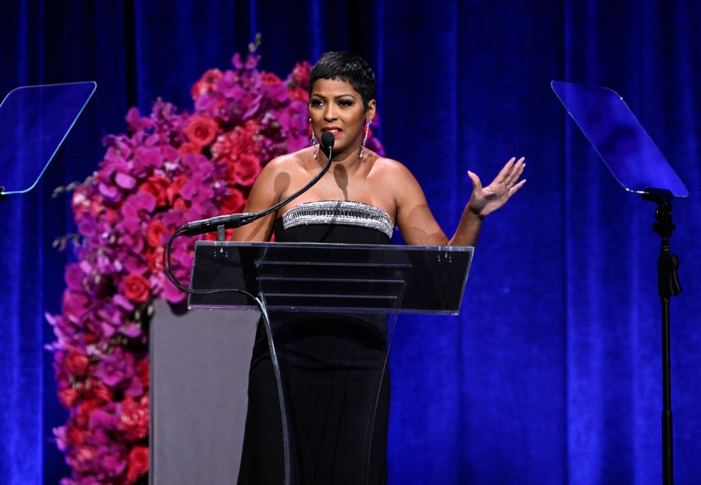 Tamron Hall looked elegant in a strapless gown at The Angel Ball