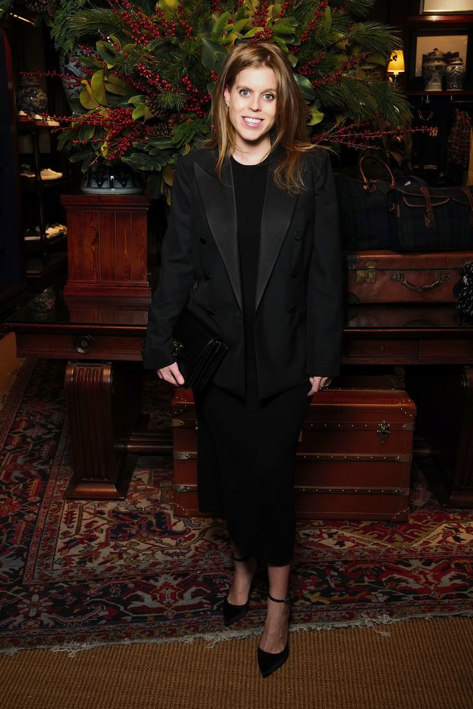 Princess Beatrice of York attended Ralph Lauren's holiday celebration at the London flagship store in support of The Royal Marsden Cancer Charity