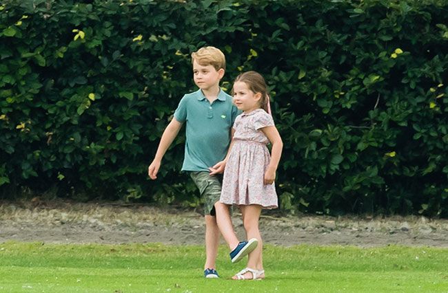 prince george and charlotte at the polo