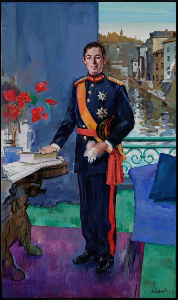 Portrait of Prince Guilluame of Luxembourg painted by Roland Schlaus