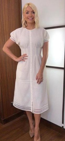 holly willoughby white dress instagram