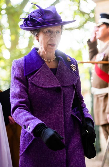 princess anne purple outfit