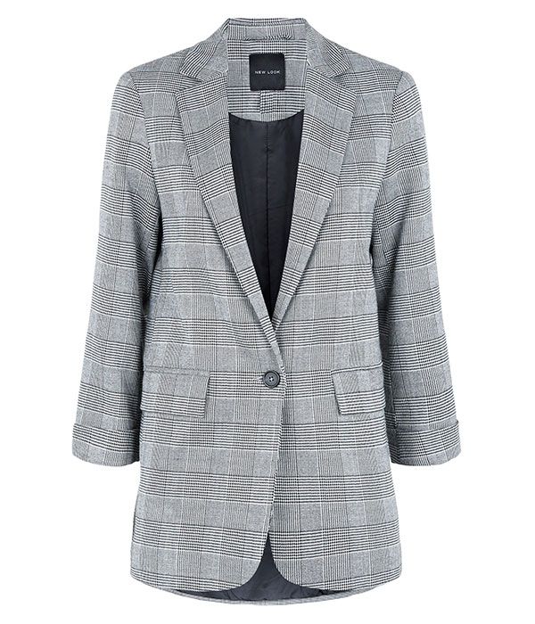 New Look grey checked blazer