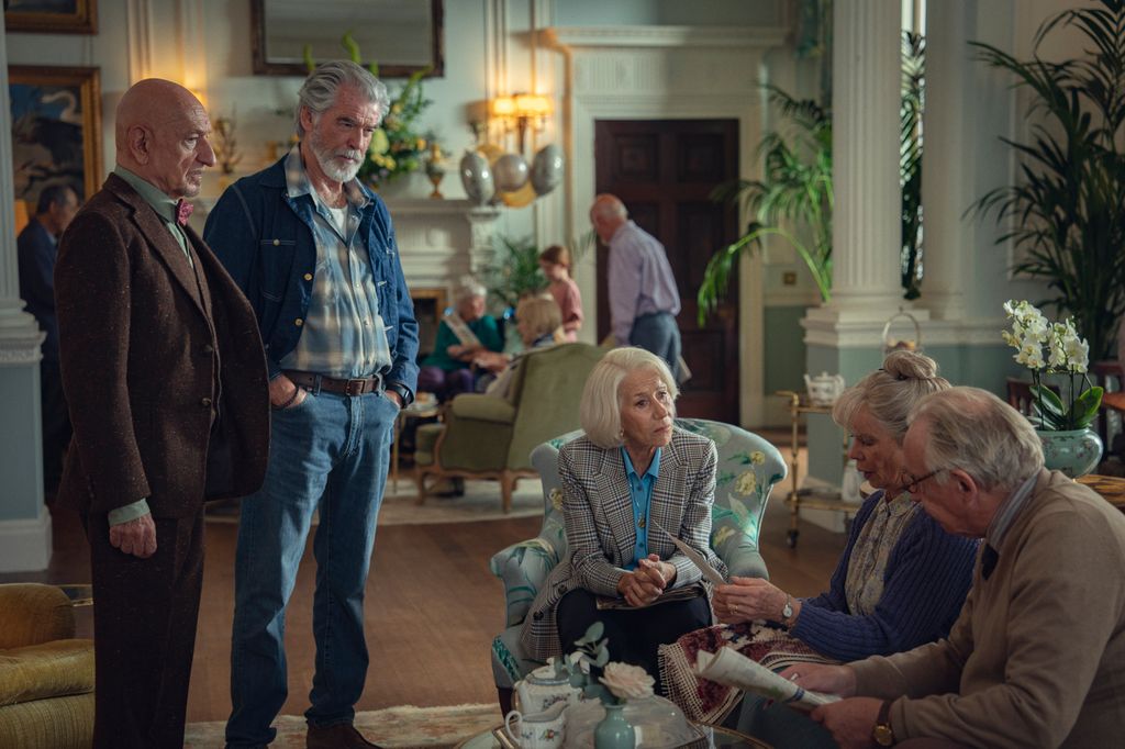 group of retirees sitting in room 