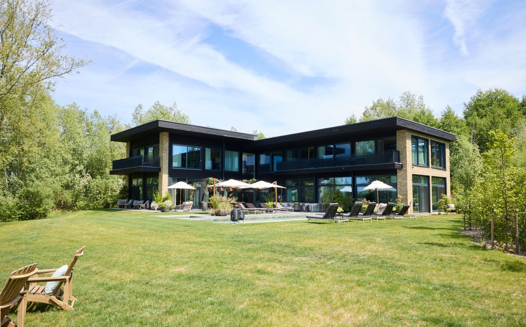 impressive large house in the countryside