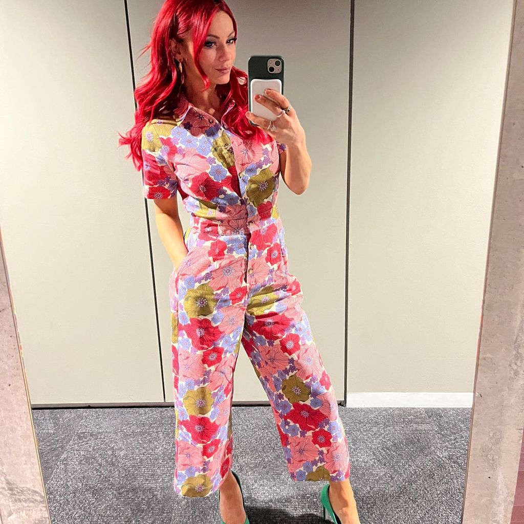 Dianne Buswell from Strictly Come Dancing rocks a retro 60s-inspired floral boilersuit