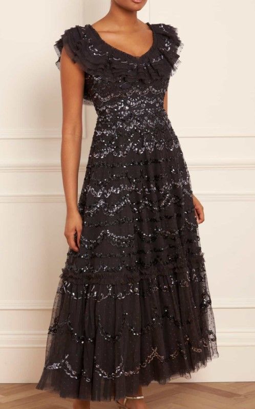 Needle & Thread embroidered sequin dress