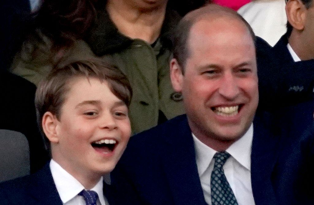 Prince George and Prince William attend the Coronation Concert held in the grounds of Windsor Castle