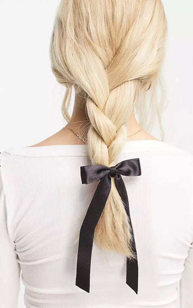 ASOS Design Hair Bow Tie In Black