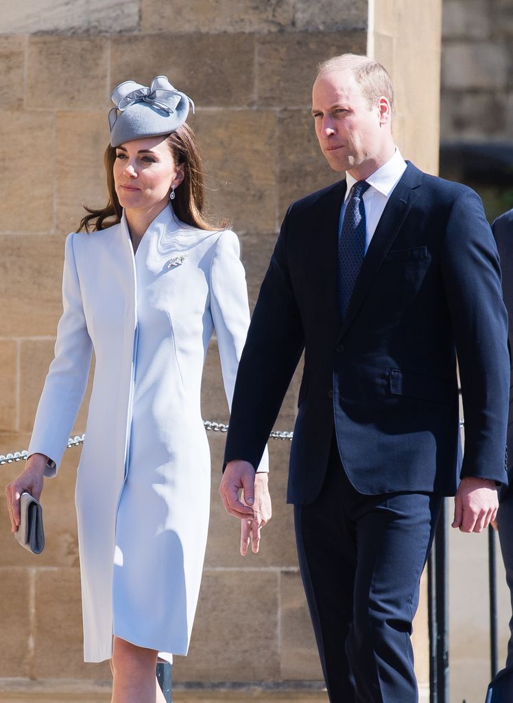 William and Kate walking to church on Easter Sunday 2019