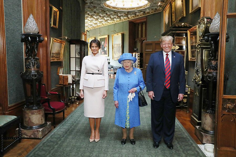 queen and trump at windsor