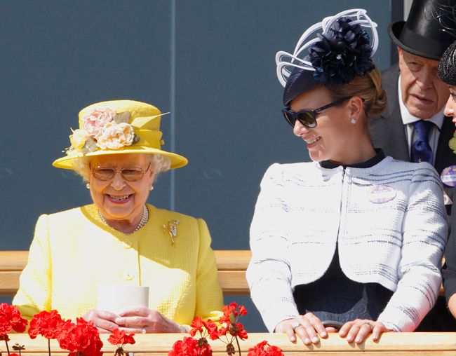 Zara Tindall with Queen Elizabeth II