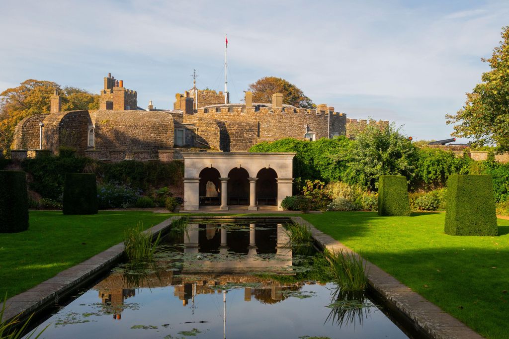 Walmer Castle gardens with pond