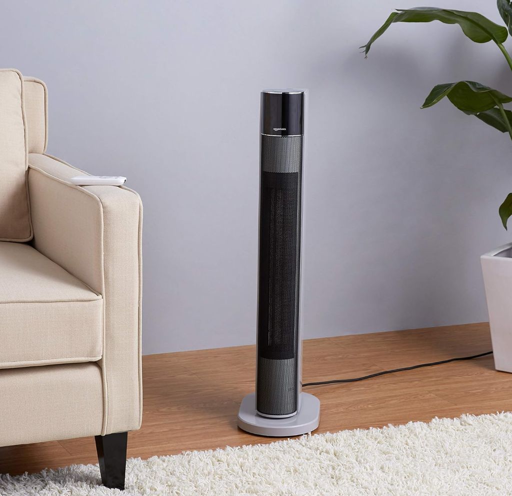 Amazon Basics ECO Oscillating Portable Tower Heater