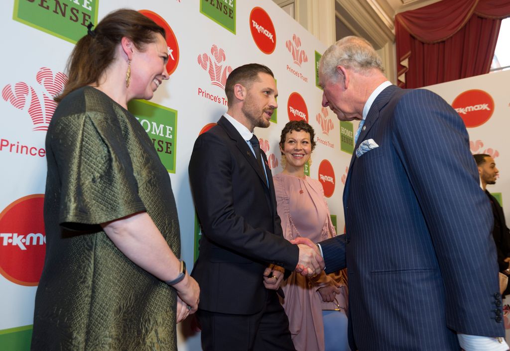 A photo of King Charles and Tom Hardy