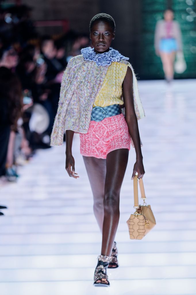  A model walks the runway during the Louis Vuitton Cruise 2026 at Palais Des Papes 