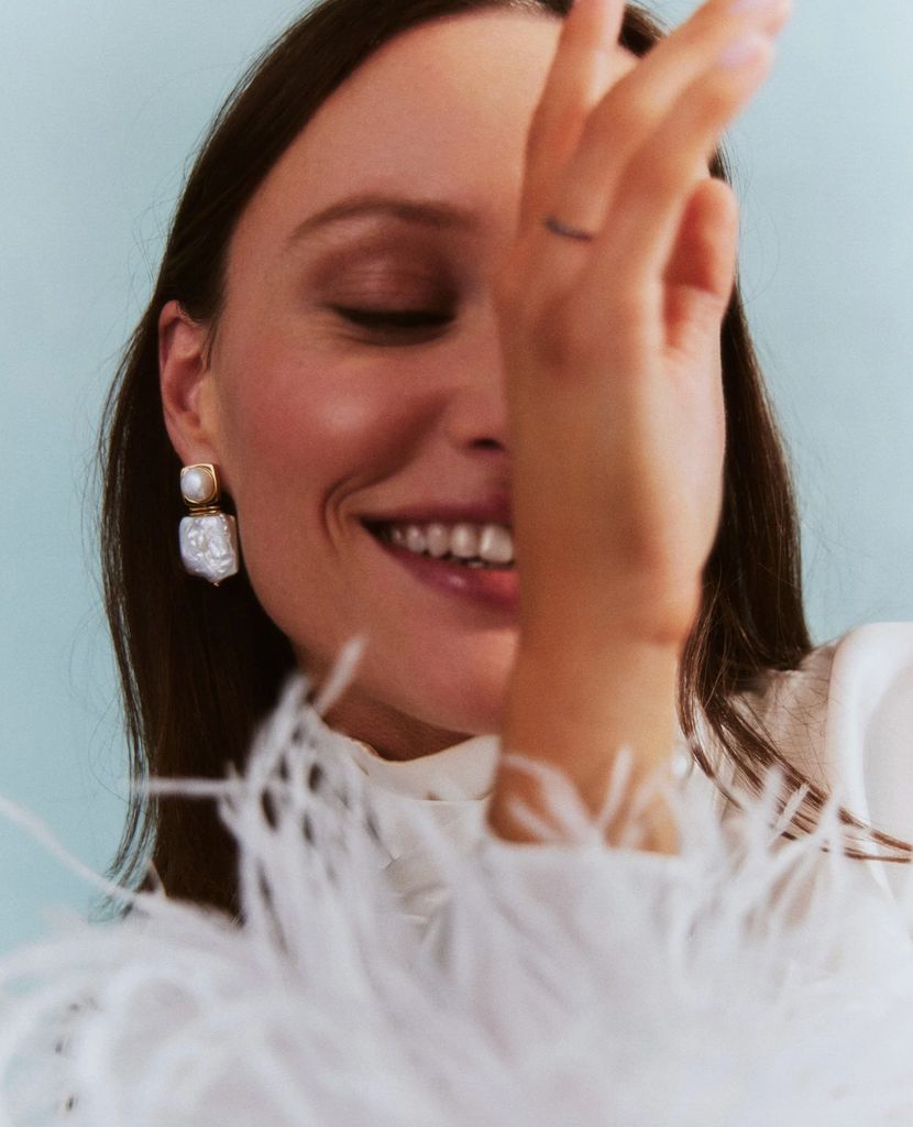 Missoma Square Pearl Statement Earrings