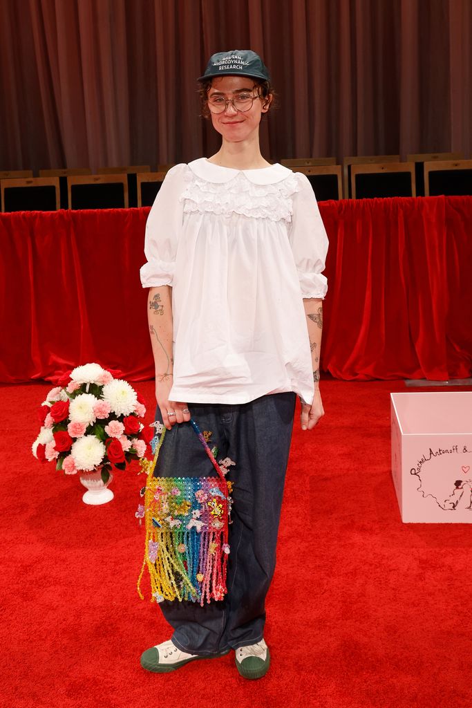 Ella Emhoff attends Susan Alexandra & Rachel Antonoff's "Best in Show" at St. Ann's Warehouse during New York Fashion Week on September 06, 2024 in Brooklyn, New York City. (Photo by Taylor Hill/WireImage)