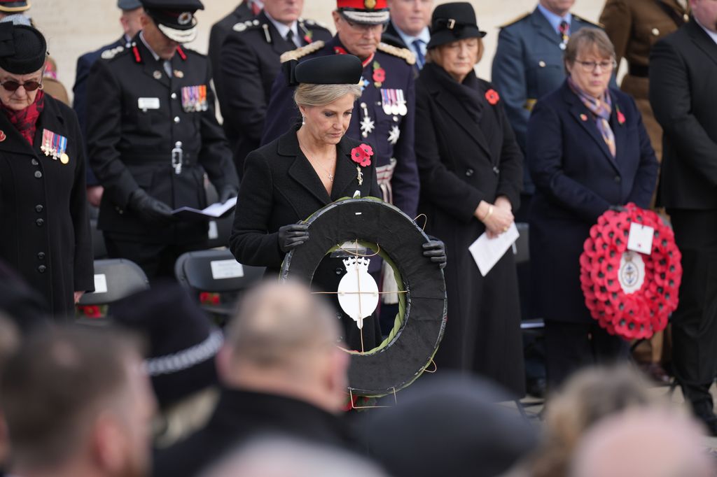 Sophie holding a wreath