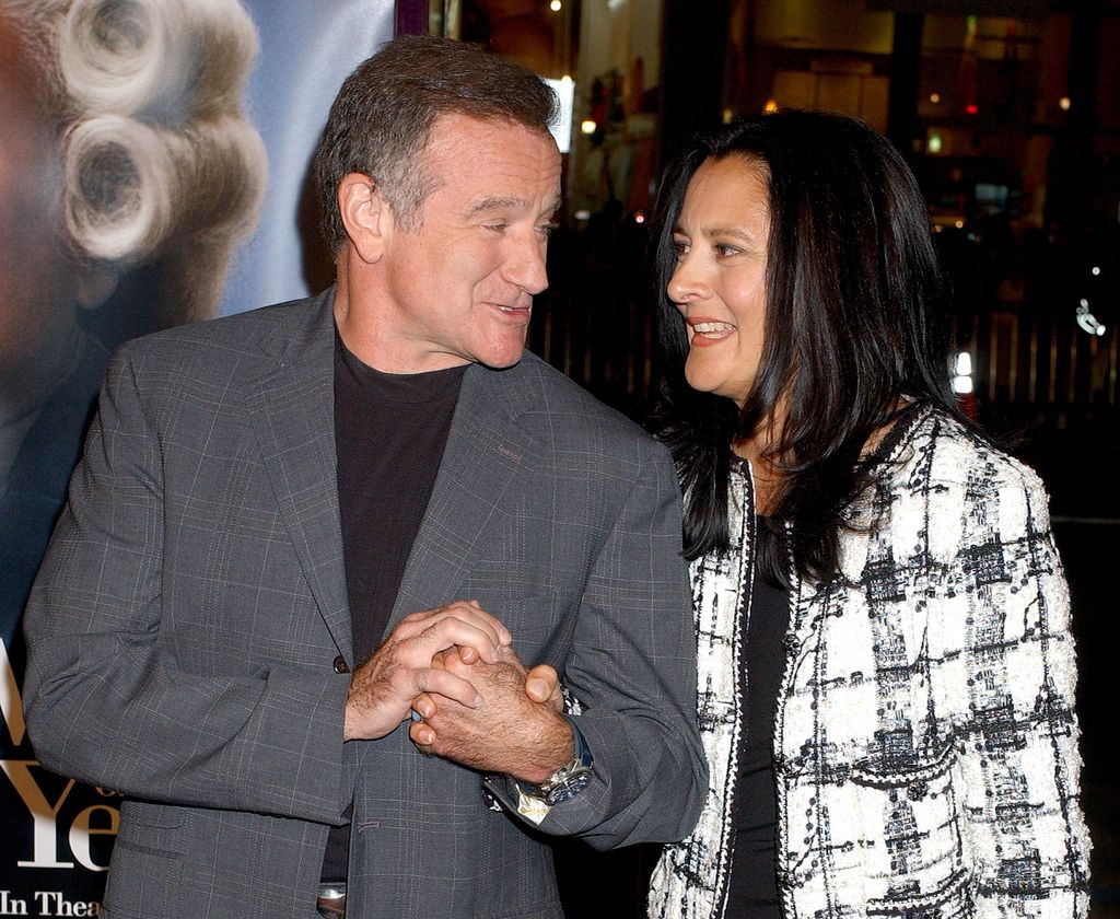 Robin Williams with his wife Marsha during "Man of the Year" World Premiere - Arrivals at Grauman's Chinese Theatre in Hollywood, California, United States.