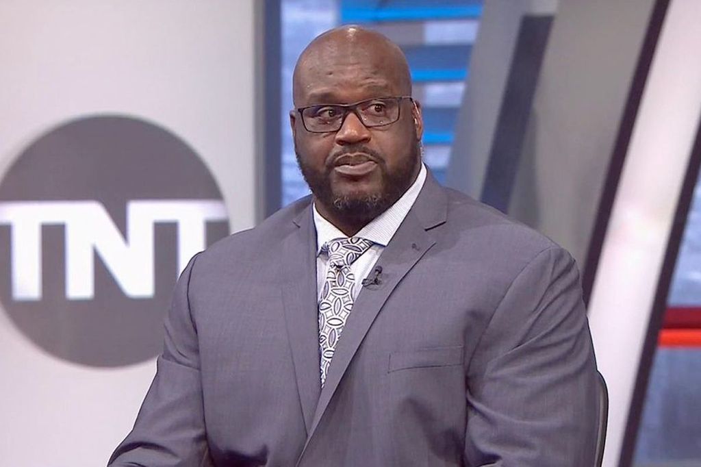 TNT NBA analyst and Hall of Famer Shaquille O'Neal on the set of "Inside the NBA."