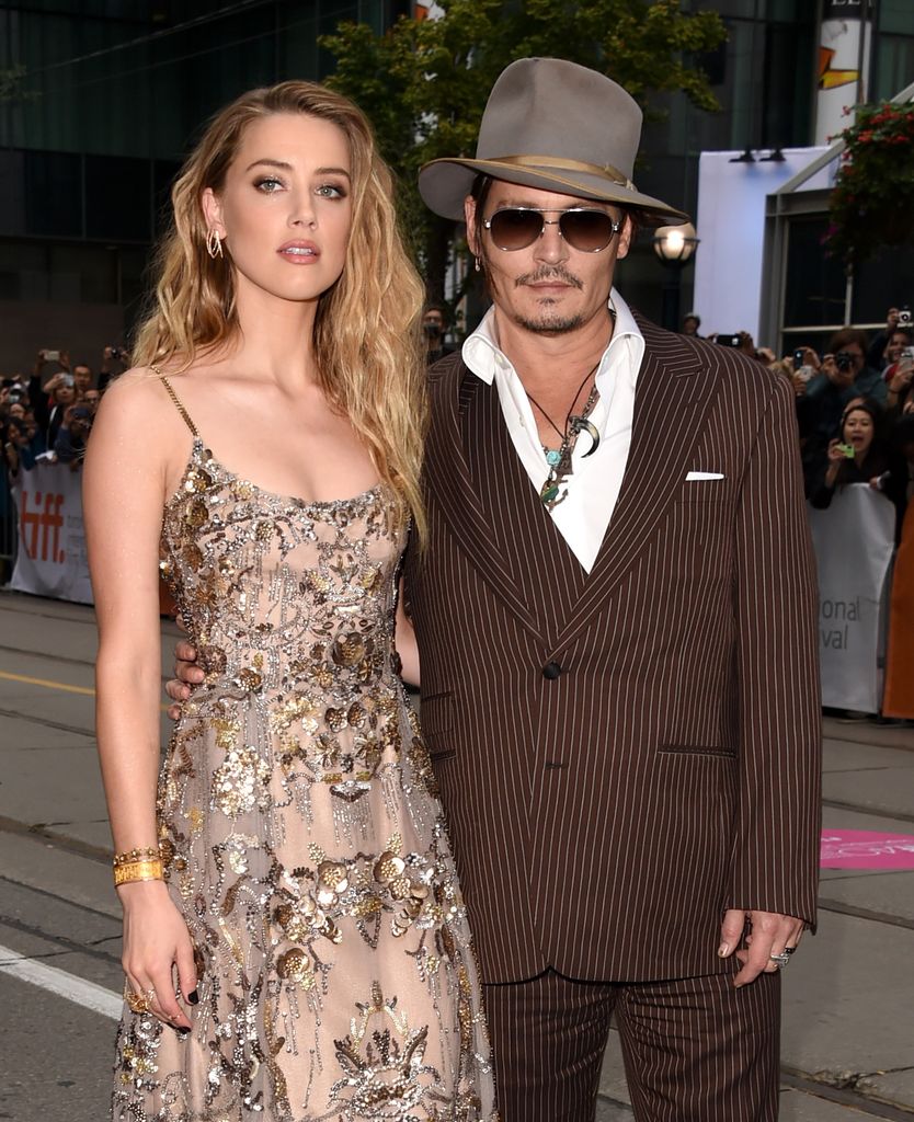 Johnny Depp and Amber Heard on the red carpet 