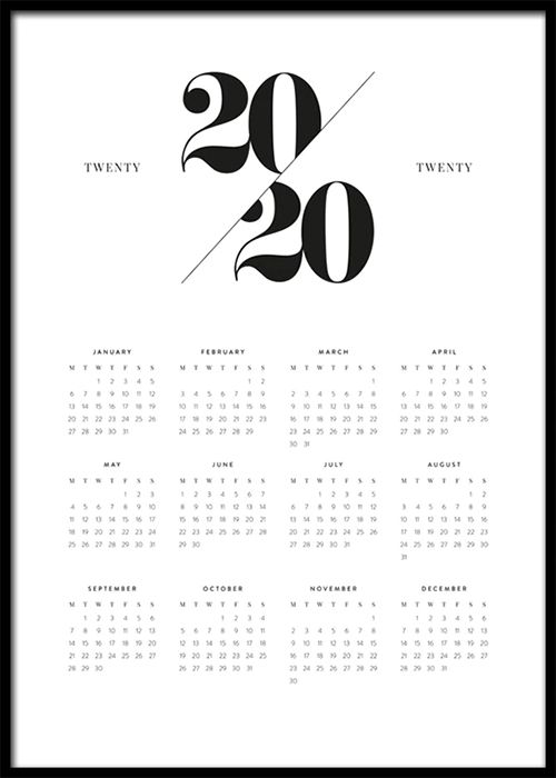 Desenio 2020 wall calendar