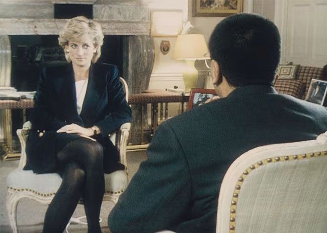 Princess Diana during 1995 Panorama TV interview