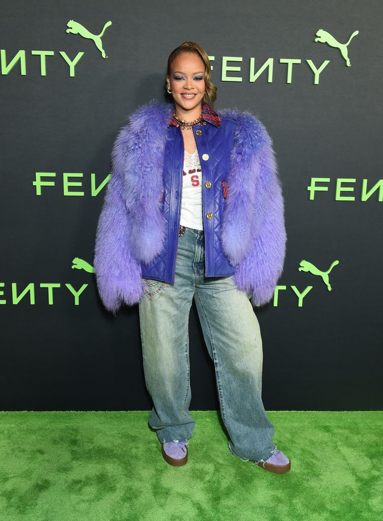 Rihanna at the Fenty x Puma Creeper Phatty Launch Party held at NeueHouse Hollywood on December 18, 2023 in Los Angeles, California. 