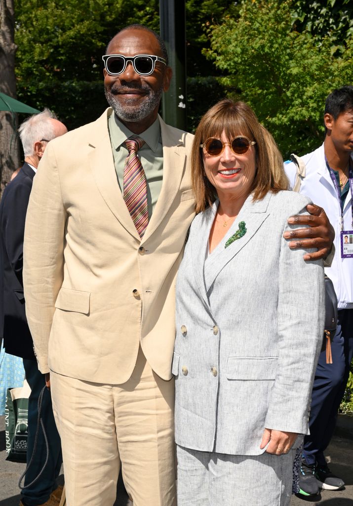  Sir Lenny Henry and Lisa Makin attend day eight of the Wimbledon Tennis Championships at the All England Lawn Tennis and Croquet Club