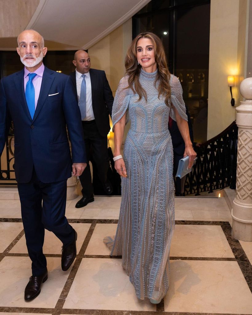 Queen Rania altered the dress and had sleeves made 