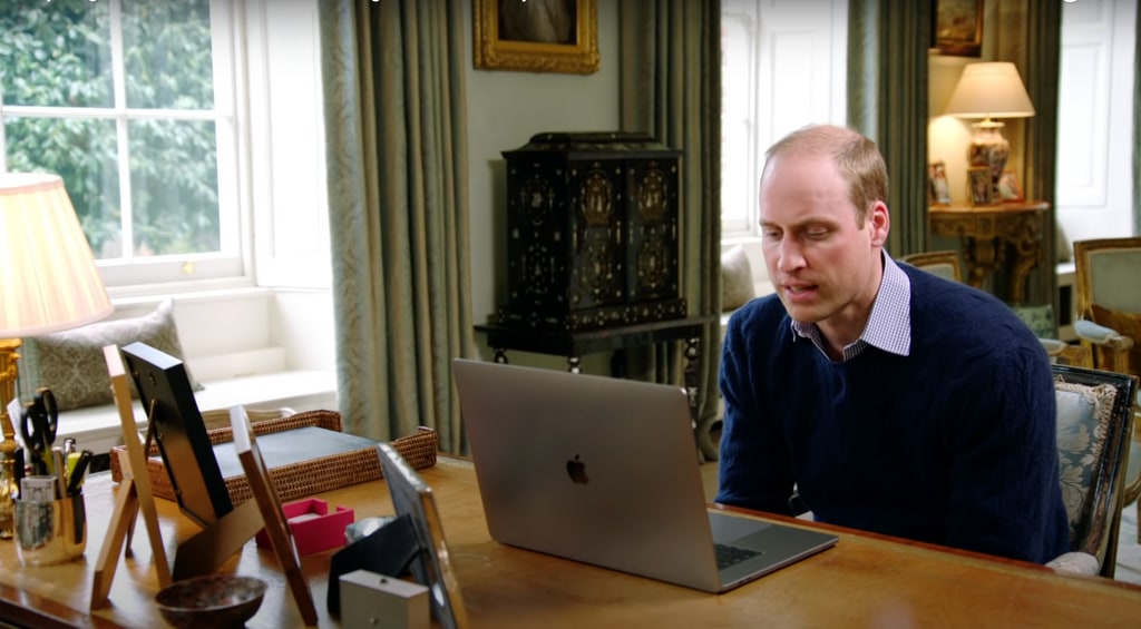 Prince William's desk is decorated with lots of sentimental photographs