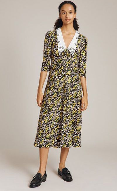 ghost dress yellow floral print