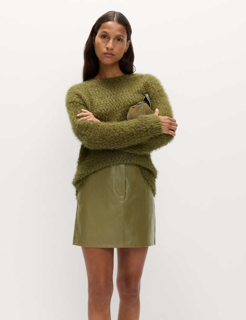 M&S Faux Leather Mini Skirt