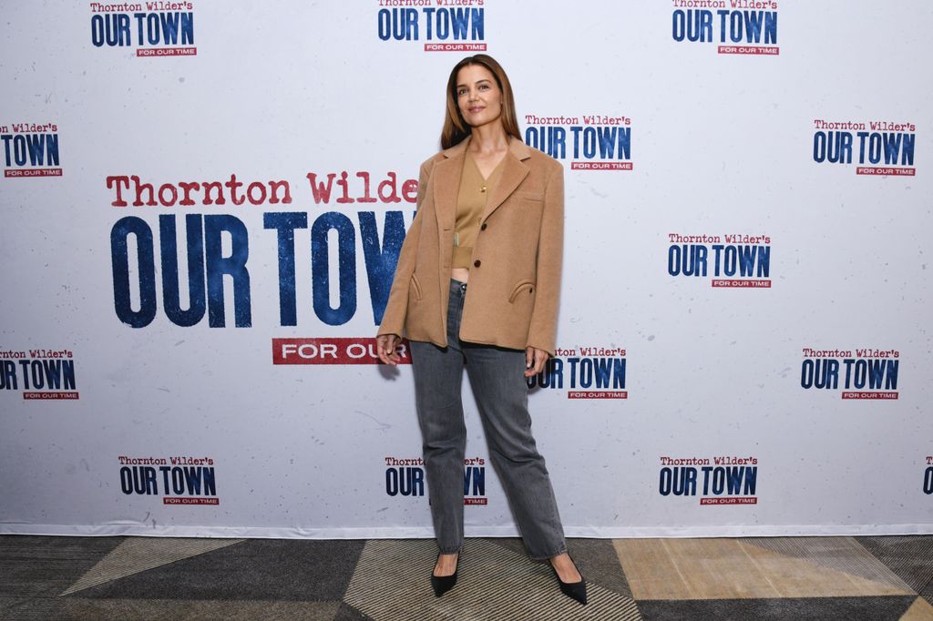 Katie Holmes at the "Our Town" Broadway Press Event held at the Oak Room at The Algonquin Hotel on September 6, 2024 in New York City.