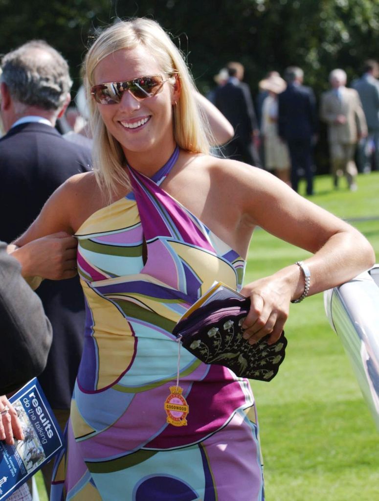 Zara Phillips enjoying the horse racing at Goodwood, Sussex back in 2004