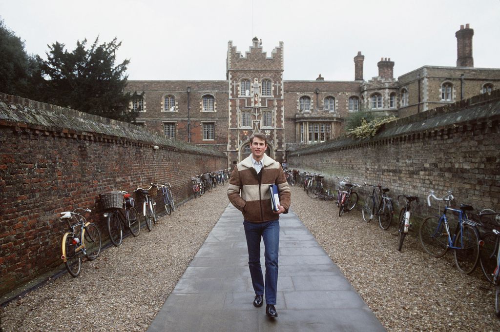 Prince Edward on his 21st birthday at Cambridge University