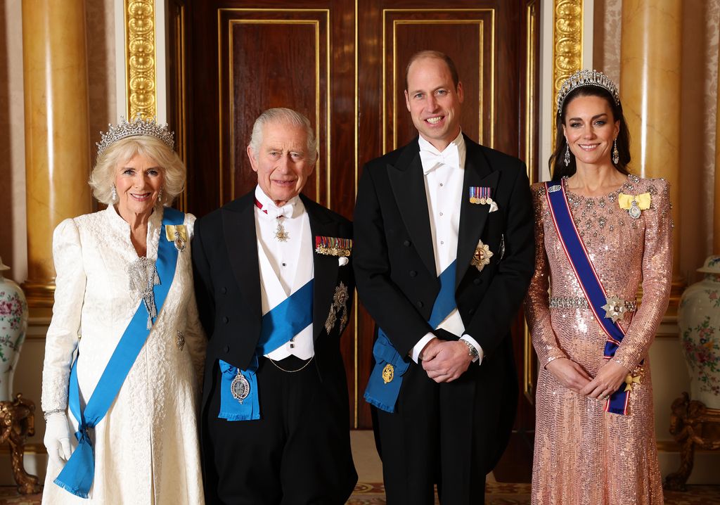 Camilla, Charles, William and Kate at diplomatic reception