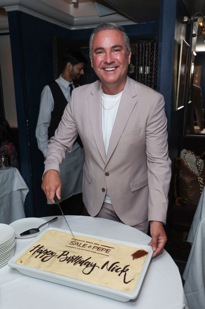 Sale e Pepe, the much-loved Italian restaurant in the heart of Knightsbridge, surprised Nick with a birthday cake
