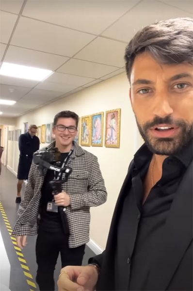 Giovanni Pernice looked shocked at his co star