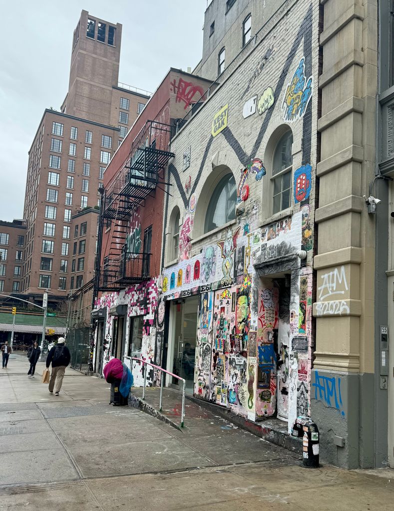 The exterior of Angelina Jolie's Atelier Jolie; the building was formerly owned by Andy Warhol and it was the last place Jean-Michel Basquiat lived in before his death at 27 in 1988