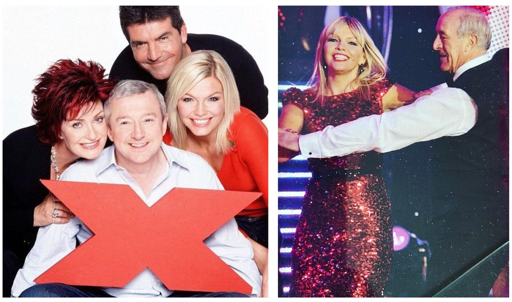 Kate rose to fame hosting The X Factor (L, with judges Sharon Osbourne, Louis Walsh and Simon Cowell) and helmed the Strictly Come Dancing Tour (R, with Len Goodman) 