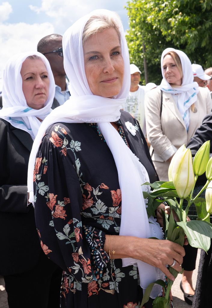The Duchess of Edinburgh meets mothers of victims of the Srebrenica Genocide, at the Srebrenica Memorial Centre